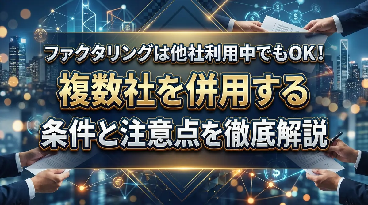 ファクタリングは他社利用中でもOK!複数社を併用する条件と注意点を徹底解説