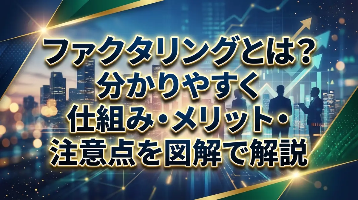 ファクタリングとは？分かりやすく仕組み・メリット・注意点を図解で解説