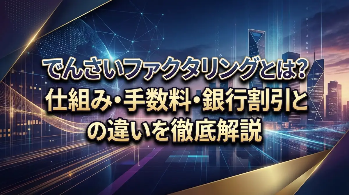 でんさいファクタリングとは?仕組み・手数料・銀行割引との違いを徹底解説