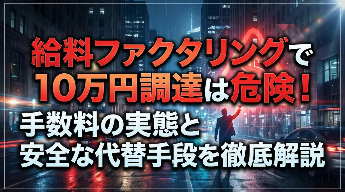 給料ファクタリングで10万円調達は危険！手数料の実態と安全な代替手段を徹底解説