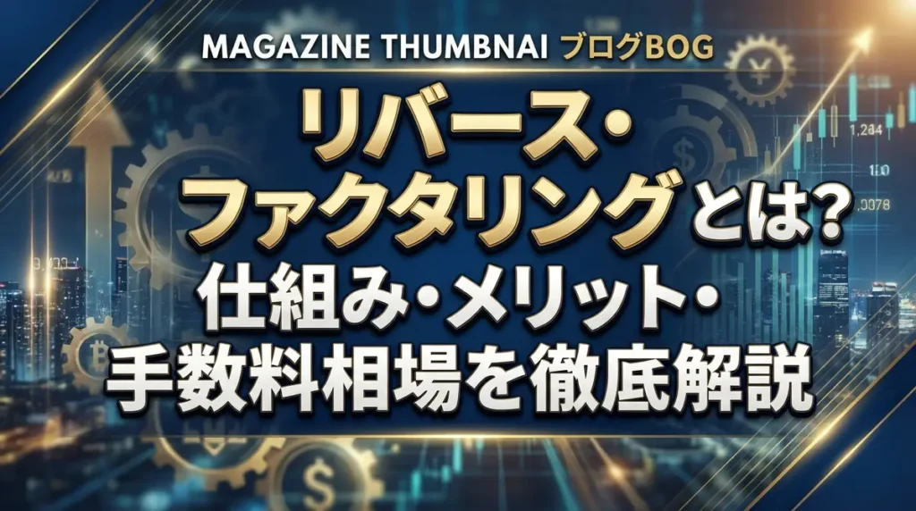 リバース・ファクタリングとは？仕組み・メリット・手数料相場を徹底解説