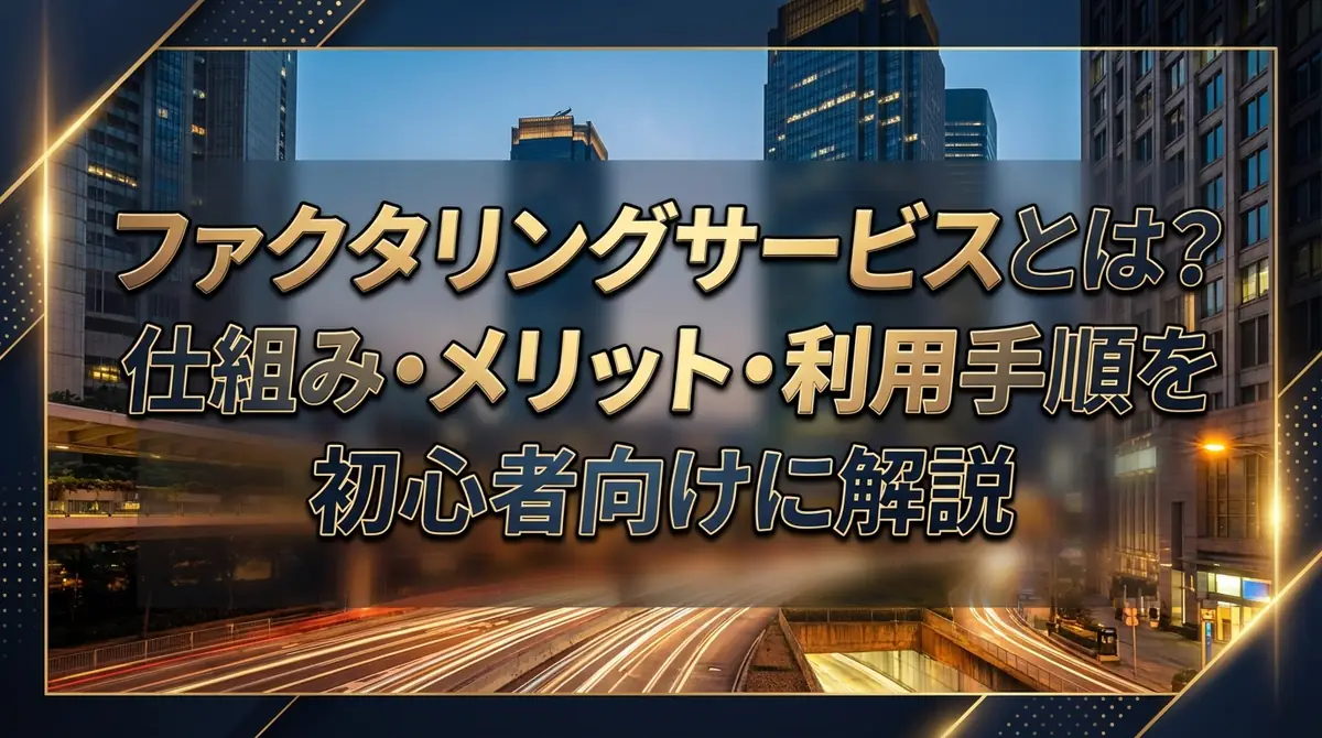 ファクタリングサービスとは？仕組み・メリット・利用手順を初心者向けに解説