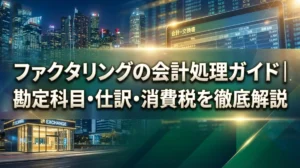 ファクタリングの会計処理ガイド｜勘定科目・仕訳・消費税を徹底解説