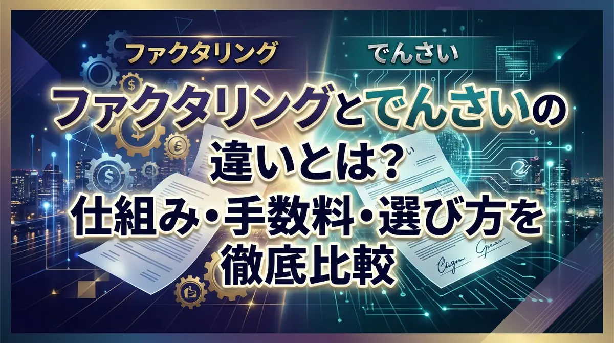 ファクタリングとでんさいの違いとは？仕組み・手数料・選び方を徹底比較