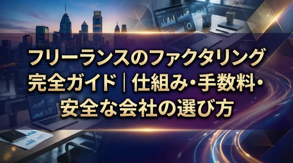 フリーランスのファクタリング完全ガイド｜仕組み・手数料・安全な会社の選び方